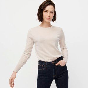 J. Crew Women's Crewneck Sweater in Pale Cream
